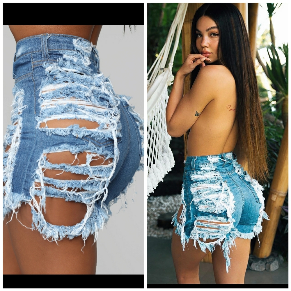 Distressed Bermuda short